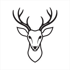 white tailed Deer silhouette vector