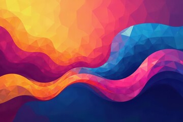 Abstract geometric shapes, vibrant colors, infinitely looping , geometric, illustration