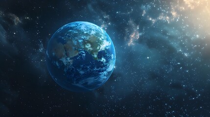 Planet earth global network digital connections communication technology background

