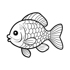 Fun fish coloring for kids