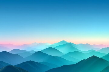 Breathtaking mountain scenery with layers of misty hills and a tranquil sky. Ideal for nature lovers and those seeking serene visuals that evoke peace and adventure.