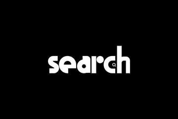 Fototapeta premium Logo Design Typography Text search, Vector Illustrations Wordmark