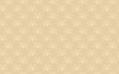 Elegant beige seamless pattern featuring delicate, stylized plant motifs.  Perfect for wallpaper, textile design, or website backgrounds.  Subtle texture adds sophistication and visual interest.