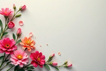 Naklejka premium Subtle repeating floral motif on a soft, textured surface, illustration, romantic