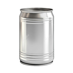 A Single Empty Aluminum Can Isolated On A Transparent Background The Can Has A Smooth Silver Surface And Is Closed With A Lid