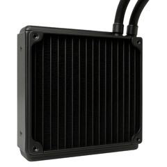 Fototapeta premium Black Computer CPU Radiator with Dual Tubing for Cooling System