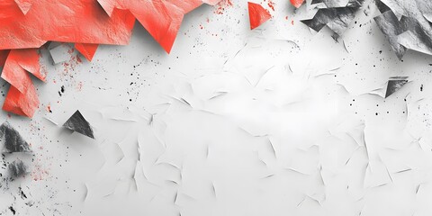 Abstract Geometric Background Coral Gray Cracked Wall Texture