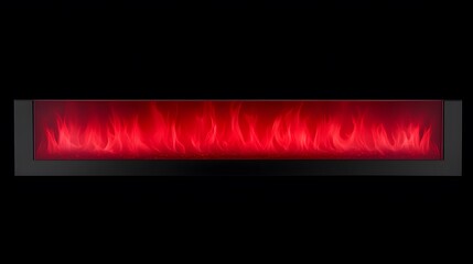 Realistic Red Flames Electric Fireplace Mantel Modern Interior Design