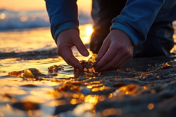 Beachcomber finds golden treasure on shore