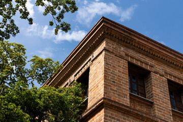 Medellin, Antioquia. Colombia – February 23, 2024. Vasquez Building built in 1906, located in the old square of Cisneros.