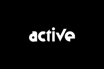 Wordmark Logo Design Vector Illustrations for Typography Text Font active logo design inspiration.