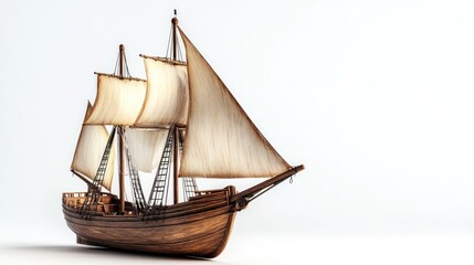 Wooden Sailboat Model (1)
