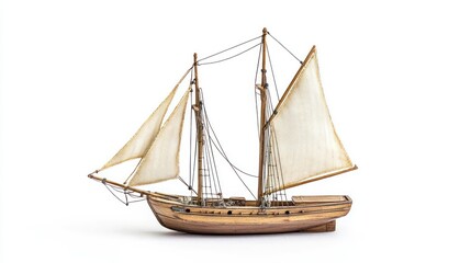 Obraz premium Wooden ship model