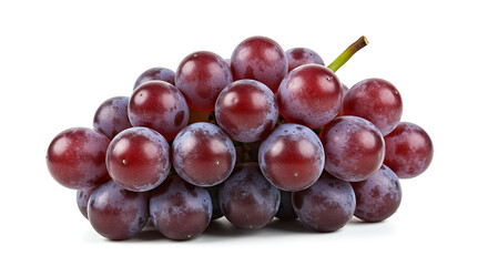 Grape Bunch with Soft Shadows on White Background