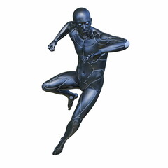 男性サイボーグ　3DCGレンダリング