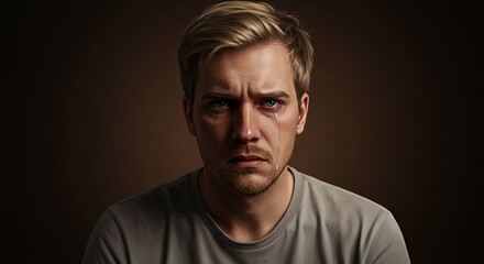 Fototapeta premium Heartbreak: A Portrait of Sadness