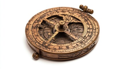 Fototapeta premium Antique brass compass (1)