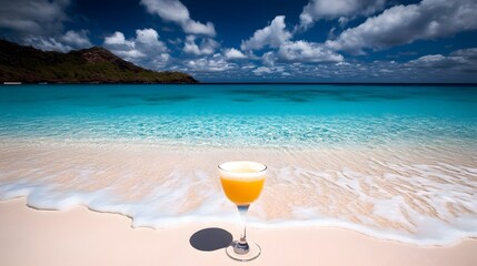 Tropical Beach Paradise Cocktail Scene Summer Vacation