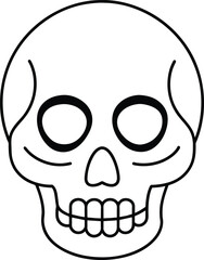 Simple Line Art Skull Design Graphic