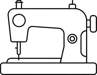 Sewing Machine Icon Outline Design Vector