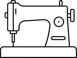 Sewing Machine Icon Line Art Graphic Design