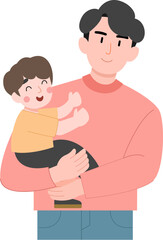 Father and Son Vector Illustration Father's Day illustration