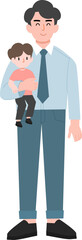 Father and Son Vector Illustration Father's Day illustration