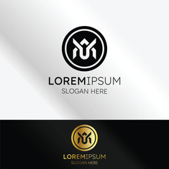 Stylish A and Y letter logo with a circular frame for premium branding.
