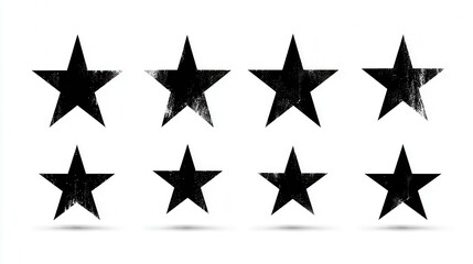 Collection of grunge star icons
