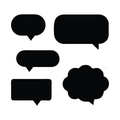 Speech Bubble Silhouettes