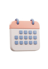 3D Calendar Schedule Event Reminder Transparent Background