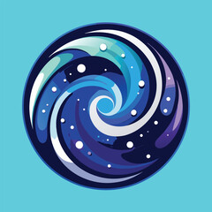 Abstract Spiral Galaxy Vector