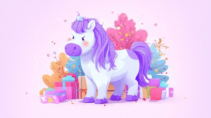 Fototapeta premium Symbol of 2026 New Year horse