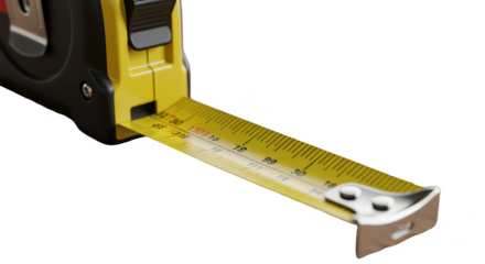 Accurate Yellow Tape Measure Tool for Construction Transparent Image