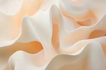 3D render, abstract background with gradient shapes and organic forms in pastel colors, soft shadows