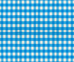 Grande padr&atilde;o xadrez nas cores azul e branco para panos de mesa e piqueniques