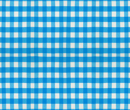 Grande padr&atilde;o xadrez nas cores azul e branco para panos de mesa e piqueniques