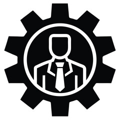 it technician element isolated it project management on white background