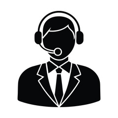 IT Technician element isolated tech support call center on white background