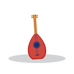 musical lute icon illustration