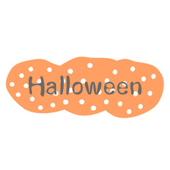 ハロウィンの文字とオレンジ色の背景