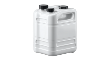 Empty White Plastic Container for Liquids