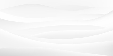 上品な雰囲気の白い波型背景素材