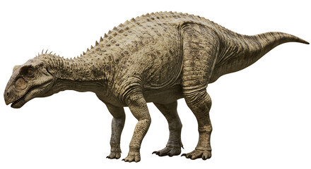 Fototapeta premium Detailed Rendering of a TanColored Spiked Dinosaur