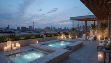 Fototapeta premium swimming pool at night