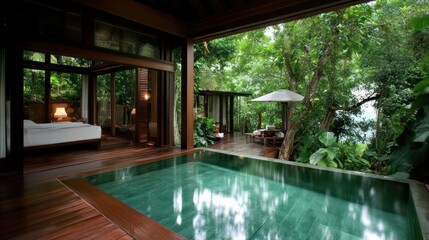Luxury Villa with Pool and Rainforest View