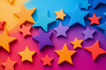 colorful stars background