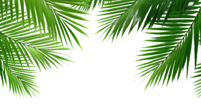 Vibrant Tropical Palm Leaves Background