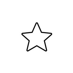 Obraz premium Simple black star icon on white background 