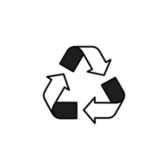 Fototapeta premium Recycle symbol icon with arrows in a circular pattern 